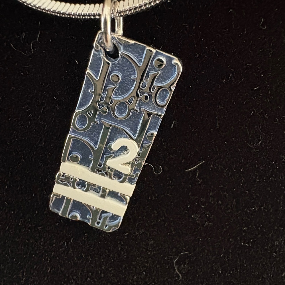 Christian Dior Oblique Trotter Pendant Necklace - Authentic - Picture 2 of 7